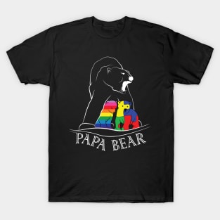 Papa Bear PRIDE and Autism Shirt T-Shirt